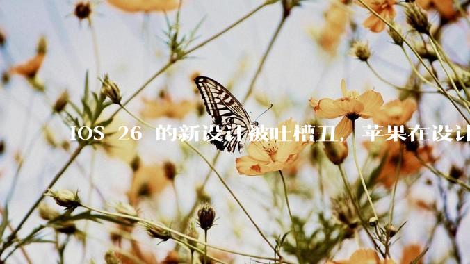 iOS 26 的新设计被吐槽丑，苹果在设计更新时考虑了哪些因素？你对这一设计都有哪些评价？