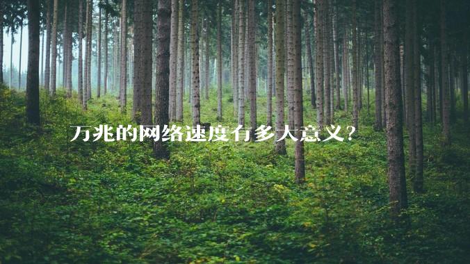 万兆的网络速度有多大意义？