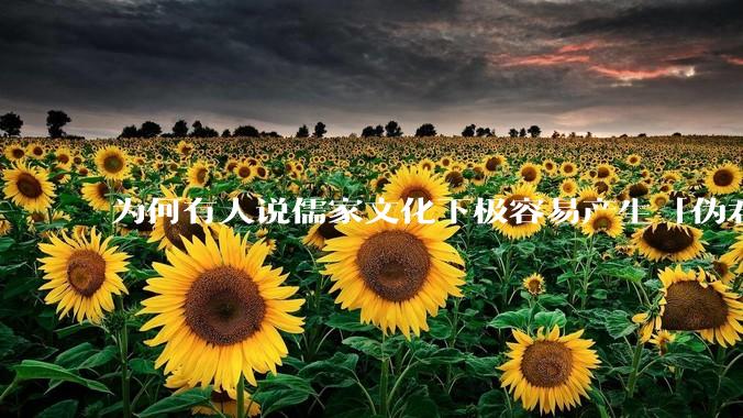 为何有人说儒家文化下极容易产生「伪君子」？它的道德教化不是以平等和尊重的为前提的吗？