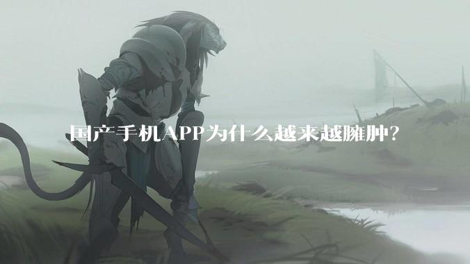 国产手机APP为什么越来越臃肿？