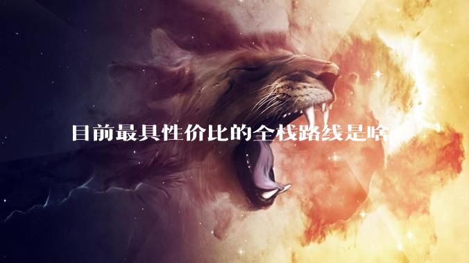 目前最具性价比的全栈路线是啥？